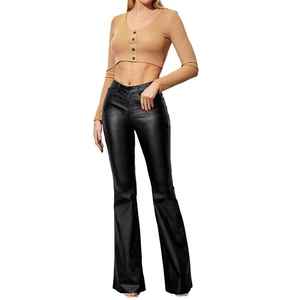 Hot New Trending Pantalones de cuero de oveja de estilo de mujer Diseño de moda de alta calidad para pantalones de cuero de invierno - Product Image 2
