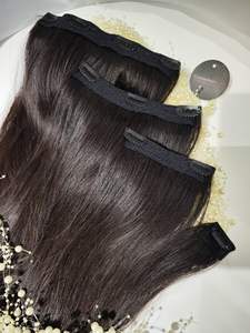 2025 Extensiones de cabello virgen vietnamita de la mejor calidad Cutícula completa Jerry Curl Trama doble Clip-In Precio al por mayor Exportación lista - Product Image 2