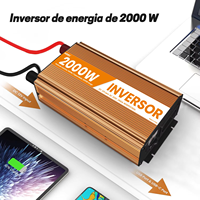 Convertisseur Onduleur Monophasé HOULI 12V-110V pour Voiture/Camping-car/Maison, Onde Sinusoïdale Modifiée 1000W-2000W, 24V-48V-60V-72V vers 12V-220V 50/60Hz pour Usage Domestique