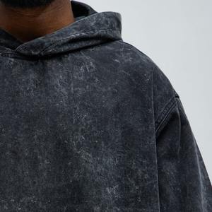 Sudadera con Capucha Vintage de Alta Calidad, Estilo Lavado Ácido, Serie High Street para Otoño, Sudaderas para Hombre - Product Image 2