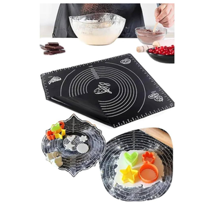 Silicone Large Black Multi-Purpose Dough <b>Rolling</b> and Kneading <b>Mat</b> - Product Image 1