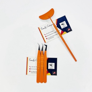 Professional Stainless Steel Precision Durable Heart Grip Tweezers <b>Moon</b> Shape <b>Mirror</b> Eyelash Extension Volume Sustainable - Product Image 3