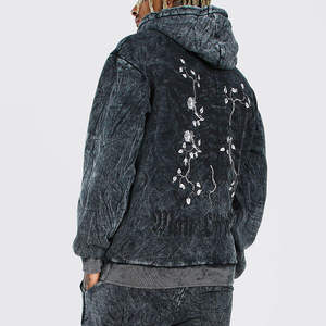 OEM Manufacturer <b>Applique</b> Embroidery And Acid Wash Heavy Weight Low Price Tracksuit Cotton Premium Quality tracksuit - Product Image 3