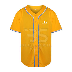 Maillot de baseball personnalisé avec nom et numéro de joueur pour les uniformes de l'équipe universitaire Maillot de baseball boutonné classique - Product Image 2