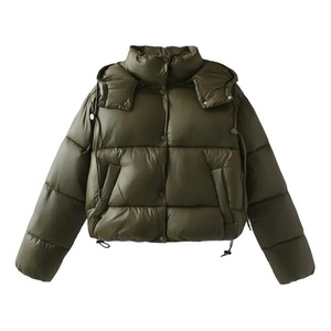 Ropa de invierno transpirable personalizada para mujer Chaquetas de burbujas con cremallera acolchada - Product Image 1