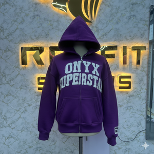 เสื้อฮู้ดสำหรับผู้ชายเสื้อฮู้ดแบบมีซิปพิมพ์ลายพัฟฉลากตามสั่ง - Product Image 1