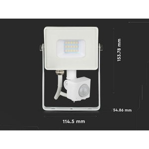 LED Flood Light Slim 10W IP65 trung tính 4000K Trắng nhà ở với cảm biến chuyển động <span class=keywords><strong>PIR</strong></span> và cảm biến hoàng hôn <span class=keywords><strong>Samsung</strong></span> chip - Product Image 3