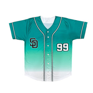 Equipo totalmente personalizable desgaste uniforme de béisbol sublimado completo 100% poliéster botón completo estilo camiseta de béisbol - Product Image 4