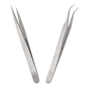 Pince à épiler à volume d'extension de cils en acier inoxydable conçue sur mesure Pince à cils à pointe carrée de meilleure qualité - Product Image 2