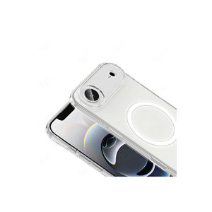 Coque transparente compatible MagSafe en silicone transparent avec finition électroplaquée pour iPhone 17 Air, protection de l'appareil photo - Product Image 3
