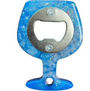 Abridor de resina combinación de material único para memorables accesorios de bar en casa forma de vidrio resina transparente y abridor de color rojo - Product Image 5