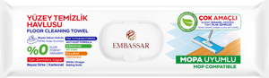 Premium Embassar <b>Floor</b> Cleaning Wet Wipes White Soap Scent Antibacterial Anti-Dust Formula <b>Mop</b> Compatible Disposable Tile Wood - Product Image 3
