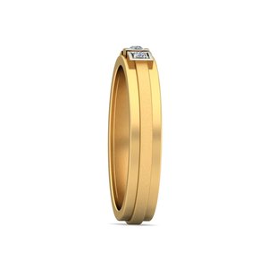 Ishi Diamonds Anillo de diamantes cultivados en laboratorio de oro de 18K para hombre - Product Image 2