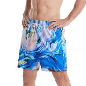 Shorts de Baño para Hombre, Estilo Urbano, Cintura Media, Cordón Ajustable, Secado Rápido, Casuales, 100% Algodón - Product Image 2