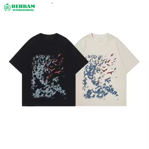 T-shirt Homme Grande Taille Personnalisé avec Logo Imprimé, Tricoté, Numérique, Épais, Lavé, Coupe Ample, 100% Coton, Style Hip Hop, Écologique - Product Image 2
