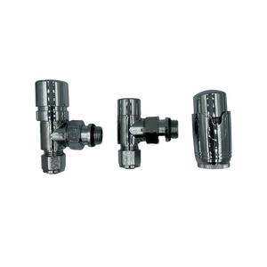 HM Thermostatic Radiator Valves 1/2x16 mm Chrome Multilayer Thermostatic Head with <b>Temperature</b> <b>Control</b> for Water Media - Product Image 1