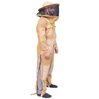 Combinaison d'apiculture marron clair sur mesure pour femmes Combinaison de travail respirante avec service OEM prix d'usine état neuf