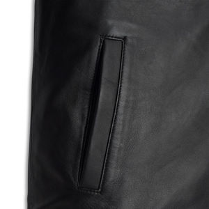 Fabricante de ropa personalizada Chaqueta de motorista de cuero de vaca original para hombre Precio al por mayor Chaquetas de cuero de temporada de invierno para hombre - Product Image 3