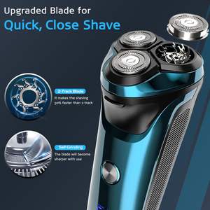 Afeitadora Eléctrica Azul Recargable por USB C, Afeitadora Inalámbrica Húmeda y Seca con Recortador Extraíble, Resistente al Agua IPX7 y Lavable para Hombres - Product Image 5