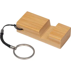 TABITHA Portachiavi Personalizzato in Legno di Bambù, Accessorio Gadget Personalizzabile - Product Image 3