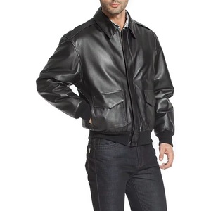 Blouson de moto en cuir d'agneau véritable pour homme, noir, décontracté, imperméable, respirant, écologique, fermeture éclair, service OEM - Product Image 4