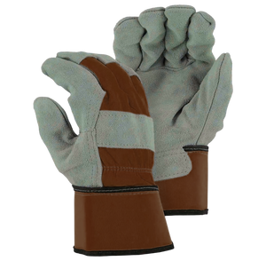 Guantes de seguridad de cuero de vaca fluorescentes de alta resistencia canadienses Guantes DE TRABAJO cómodos con excelente protección - Product Image 3