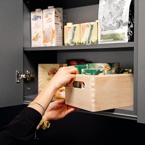 WELL HOME Caja de Almacenamiento Apilable de Pino Macizo 30x20x15cm - Product Image 5