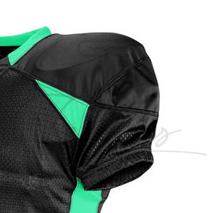 Maillots de football américain personnalisés en gros, unisexe, manches courtes, imprimés, haute qualité, 100% polyester - Product Image 4