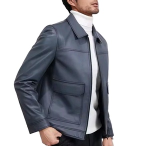 2026 Spring and Autumn Windproof Leather <b>Jacket</b> Outdoor Sports Leisure American <b>Retro</b> Street <b>Motorcycle</b> Leather <b>Jacket</b> - Product Image 3