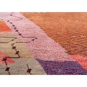 Alfombras Geométricas Grandes de Lana, Bambú y Seda Freedom Manchaha, Anudadas a Mano, Rojo Naranja, para Adolescentes, Diseños Rectangulares para Pasillos y Hogar - Product Image 3