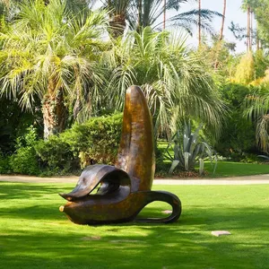 Garten dekoration Messing Kupfer Handwerk Dekor Meta l Yard Art Pop Bronze Bananen skulptur