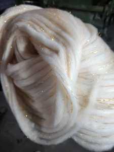 Custom Made Mulberry <b>Silk</b> Silver with Gold Glitter Threads Ideal for <b>Silk</b> <b>Fiber</b> Supply Stores for Resale - Product Image 6