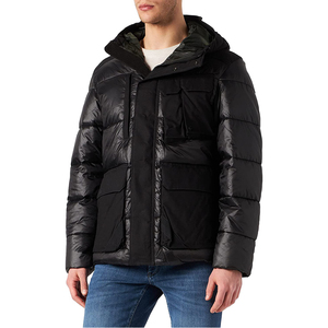 แจ็คเก็ตพัฟเฟอร์แฟชั่นขายดี มีกระเป๋า ออกแบบเองได้ สีดำ คุณภาพสูง สำหรับผู้ชาย - Product Image 5