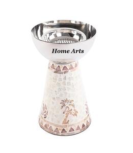 Vajilla de diseño antiguo quemador de incienso Bakhoor de acero inoxidable y quemador de nácar Oud Bakhoor de Home Arts - Product Image 2
