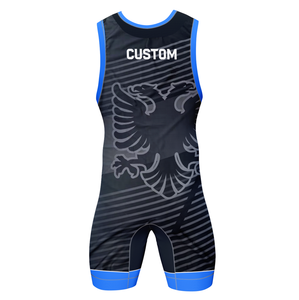 2024 Men's Custom Sublimation Placement Printing Stretch <b>Wrestling</b> <b>Singlet</b> with Custom Logo Durable Quick Dry Breathable Fabric - Product Image 5