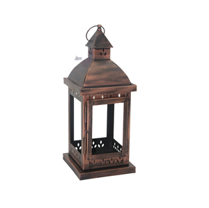 Linterna de hierro y vidrio con asa Linterna de festival de color latón sucio para Navidad y decoración de mesa personalizada - Product Image 6