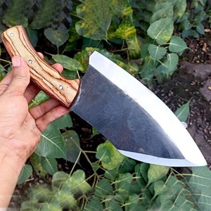 Cuchillo de Cocina JEXMOO Personalizado OEM Hecho a Mano de Acero al Carbono de Grado Industrial, Cuchillo Multifuncional con Funda de Cuero y Madera para Uso en la Cocina - Product Image 6