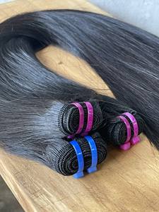 Super Double Cheveux Vierges Cheveux Bruts Bundles Humains Os Trame Droite En Gros 100% Remy Couleur Naturelle - Product Image 3