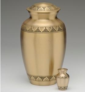 Urna tradicional de latón para adultos para cenizas de cremación adecuada para familias que buscan servicios funerarios y de entierro de recuerdo conmemorativo - Product Image 5