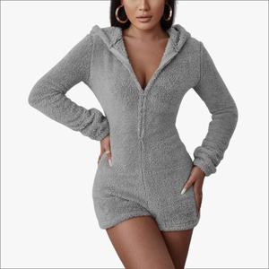Custom Terry Cotton Women <b>Onesie</b> Pajamas Sexy Rompers Women Jumpsuit Women's Sleepwear Sleep Romper Premium Vietnam Factory Soft - Product Image 3