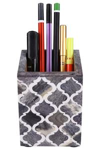 ที่ใส่ปากกาทรงสี่เหลี่ยมทำด้วยมือทำจากไม้และยางเรซินสำหรับโฮมออฟฟิศ - Product Image 3