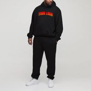 Ensemble de pantalons de survêtement et sweat à capuche de qualité supérieure à prix abordable surdimensionné et lourd sur mesure en éponge française survêtement pour homme - Product Image 4