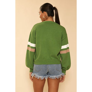 Suéter de Punto con Temática de Fútbol con Decoración de Apliques Llamativos - Product Image 3
