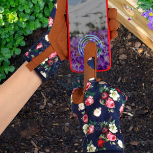 ถุงมือทำสวนหนังนิ่มแบบเต็มนิ้ว ป้องกันมือ ระบายอากาศได้ดี ขายส่ง - Product Image 4