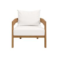 Fauteuil de relaxation moderne au design minimaliste, durable, léger et confortable, en bois de teck massif, résistant à l'eau, pour extérieur, ferme, parc, villa