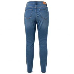 Pantalones Vaqueros Ecológicos de Talla Grande para Mujer, Mezclilla Orgánica, Cintura Alta, Elásticos, Cómodos, Casuales de Otoño, para Uso Diario - Product Image 4