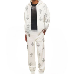 Slim Fit desgastado para hombre Rhinestone chándal personalizado ropa deportiva de manga larga hombres Rhinestone chándal colores personalizados - Product Image 1