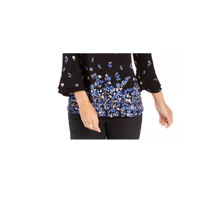 Top in Chiffon con Stampa Floreale e Polsini a Volant per Donna Charter Club, Taglia Piccola per Ufficio in Primavera - Product Image 3