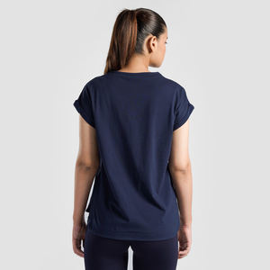Femmes décontracté élégant séchage rapide col rond à manches courtes coton T-Shirts été vêtements quotidiens en gros ODM impression personnalisée - Product Image 5