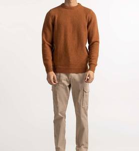 Pull ODM pour hommes pulls en tricot à motif de couleur unie entièrement respirant matériau à séchage rapide pour le haut d'hiver pour le style de confort - Product Image 1